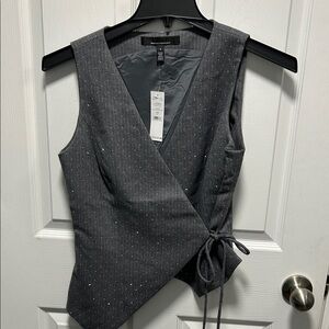 NEW WITH TAGS WHBM rhinestone wrap Vest.
